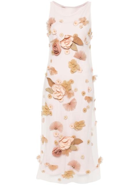 VIKTOR & ROLF floral-appliqué midi dress