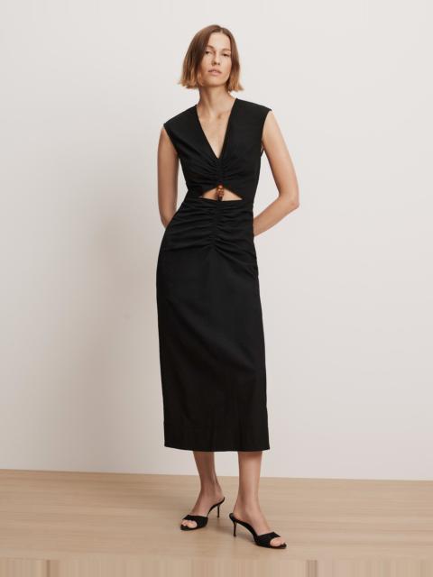 VERONICA BEARD MARISABEL CUTOUT MIDI DRESS
