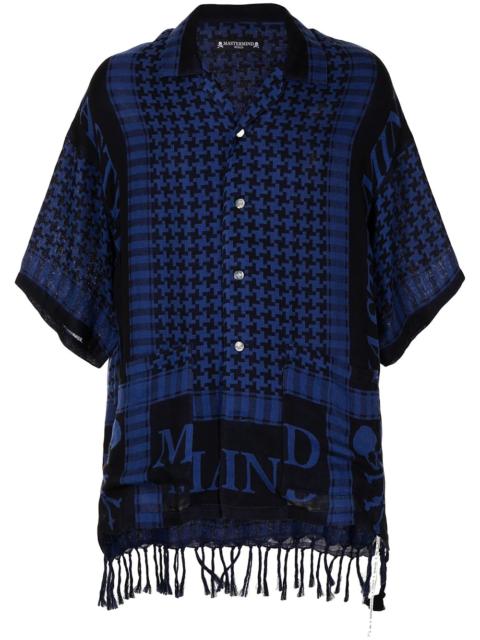 geometric logo-print cotton shirt