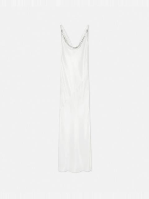 VERSACE Metal Mesh Slip Satin Gown