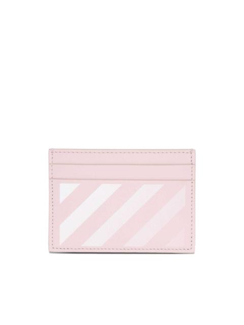 Off-White leather stripes cardholder