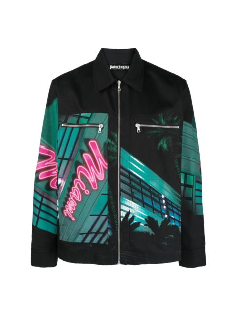 Miami-print cotton jacket