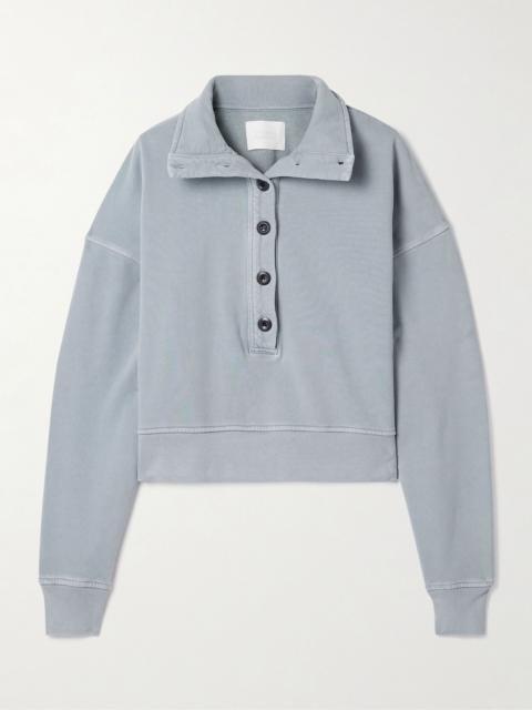 Citizens of Humanity Mirelle cropped cotton-jersey sweatshirt Gray