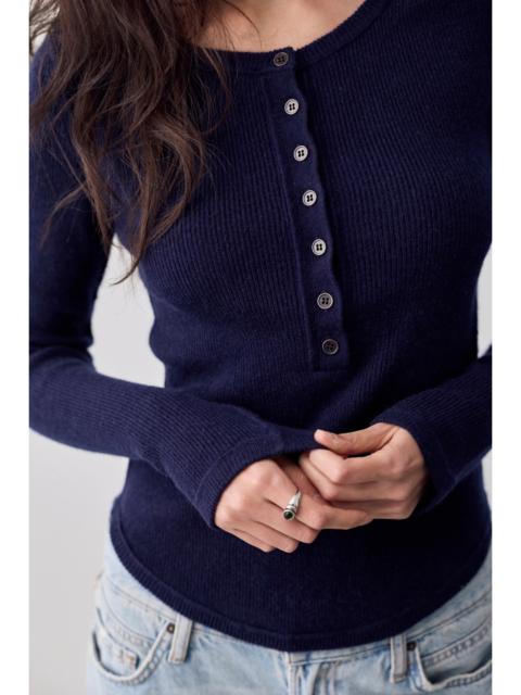 FREE PEOPLE We The Free Hudson Solid Cashmere Henley