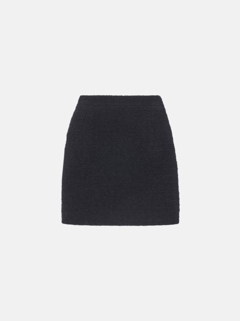 Alessandra Rich CHECKED TWEED BOUCLE MINI SKIRT
