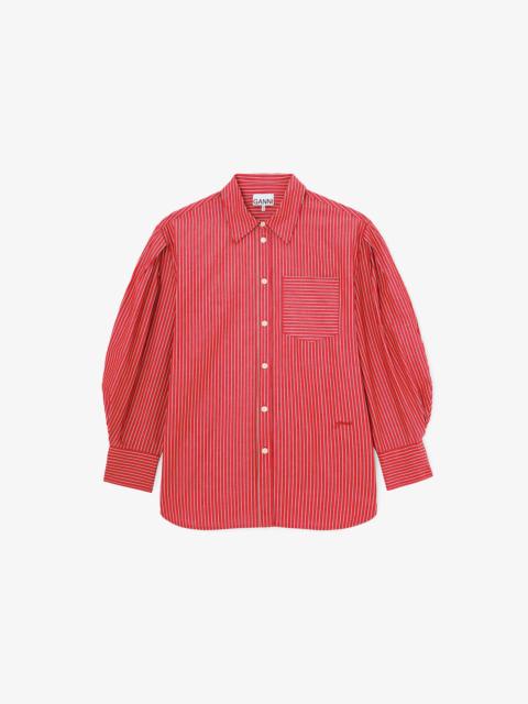 GANNI SHIRT IN STRIPED COTTON