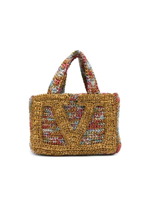 Valentino woven logo tote bag