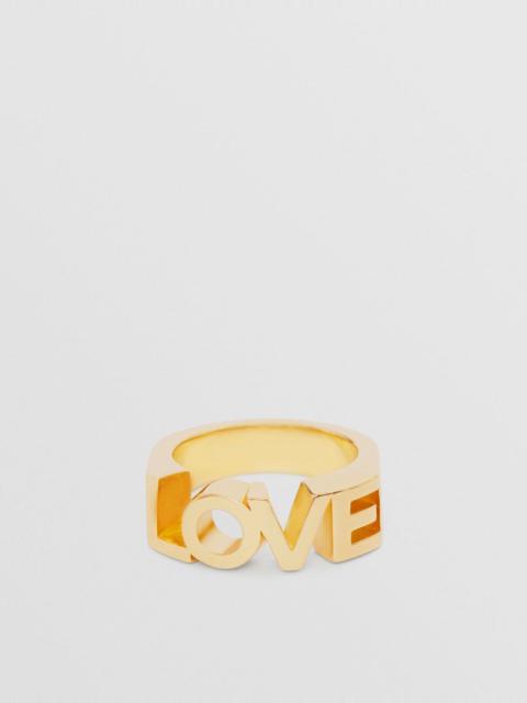 Burberry Gold-plated Love Ring