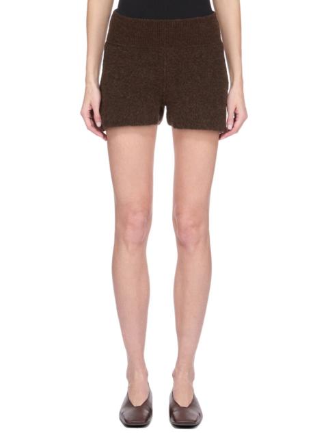 Rick Owens Brown Concordians Alpaca Knit Shorts