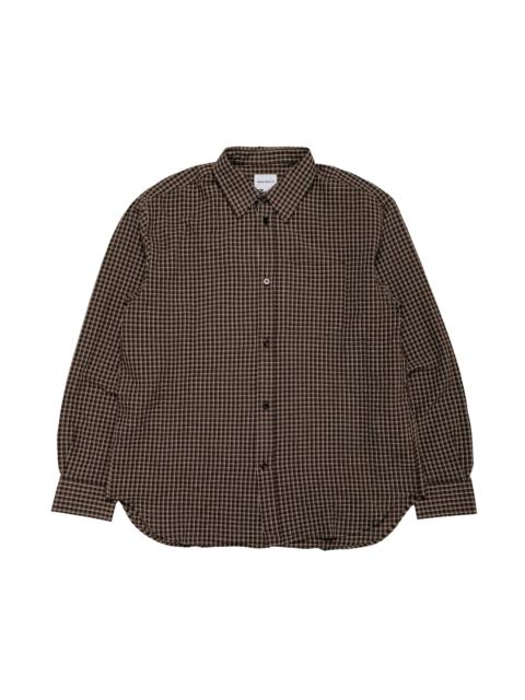 NORSE PROJECTS Espevik Oversized Check Shirt Delicioso Brown