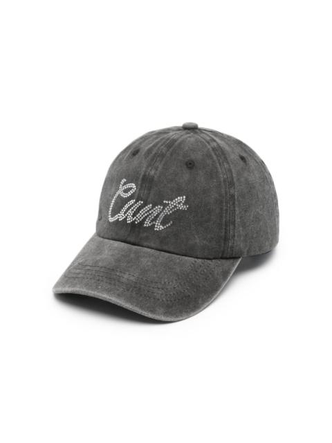 faded rhinestone-slogan cap