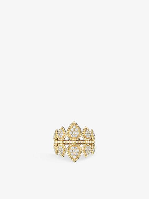 Boucheron Serpent Bohème 18ct yellow-gold and 0.5ct diamond ring