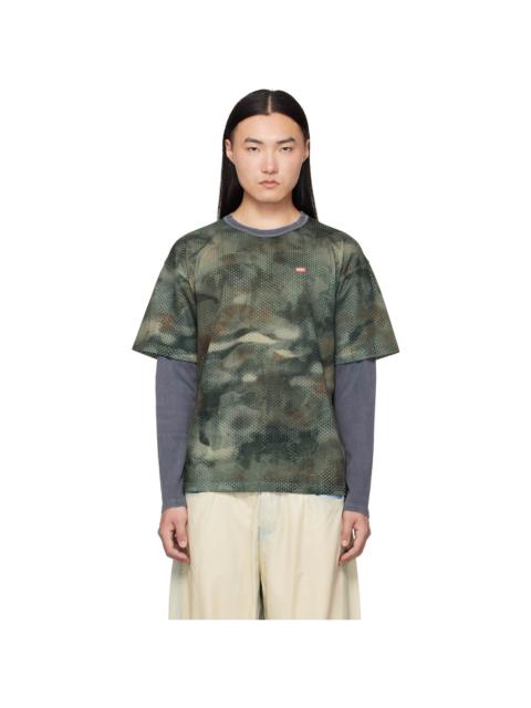 Diesel Gray T-Mesh-Boxt-LS T-shirt