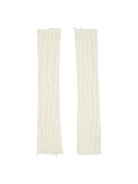 Off-White Ribbed Arm Warmers