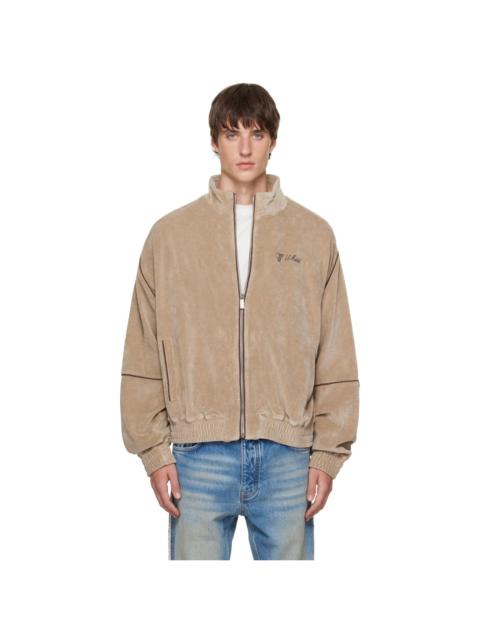 Off-White Beige Script Logo Lounge Relax Track Jacket