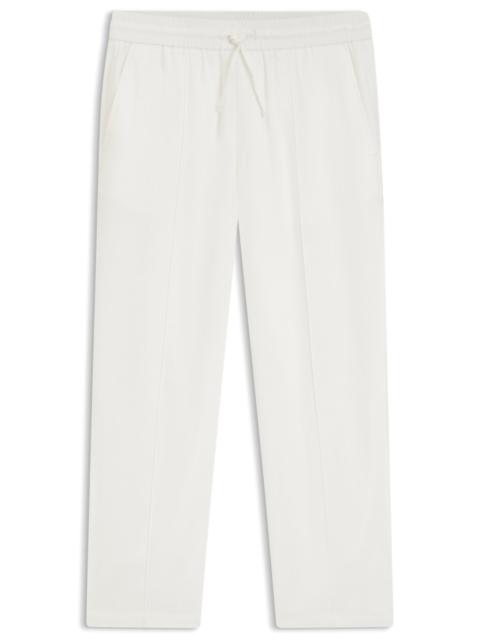 HUGO STRAIGHT-FIT DRAWSTRING TROUSERS IN A LINEN BLEND