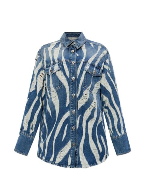 Blumarine distressed cotton shirt