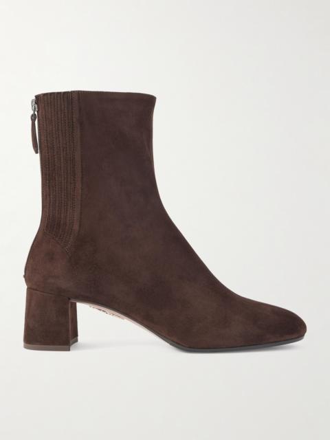 AQUAZZURA Saint Honoré 50 Suede Ankle Boots