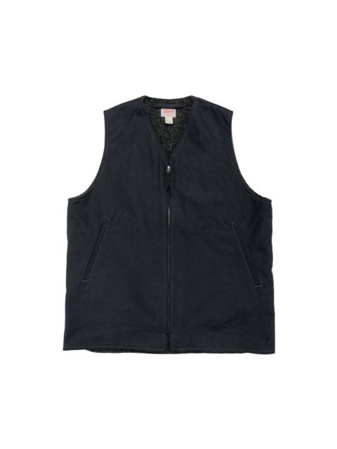 The Real McCoys BJ25103 Buco Cotton Canvas Riding Vest Black