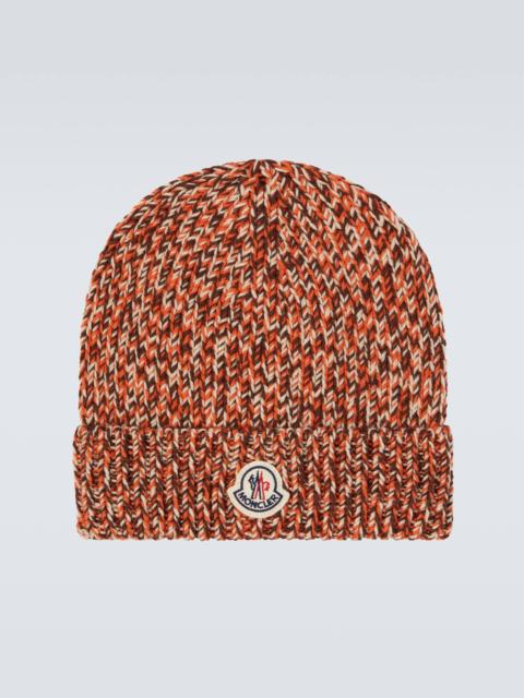 Moncler Logo virgin wool beanie