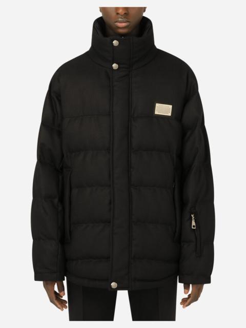 Reversible quilted wool jacket