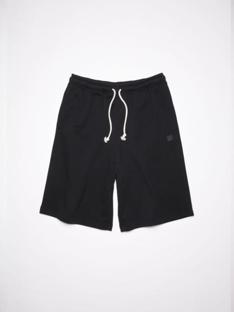Fleece sweat shorts - Black