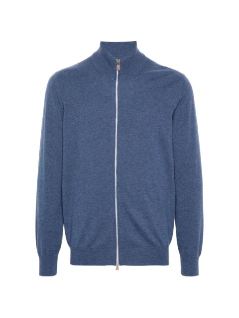 zip-up cashmere jumper