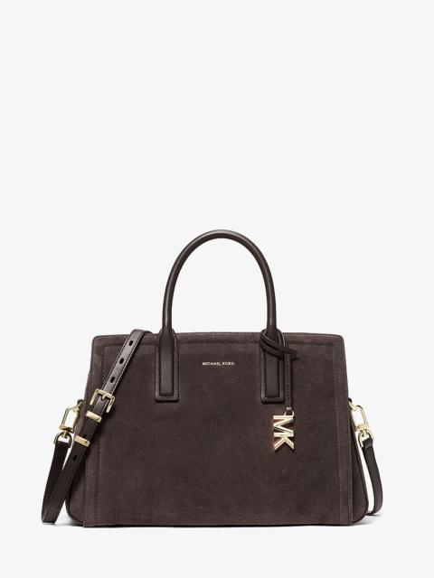 MICHAEL KORS Laila Medium Suede Satchel
