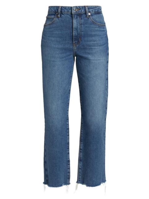FRAME Women's The Ruler High-Rise Stretch Crop Jeans - Stash Destructed Fray