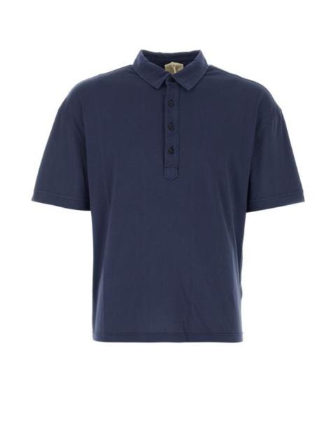 Navy blue cotton polo shirt