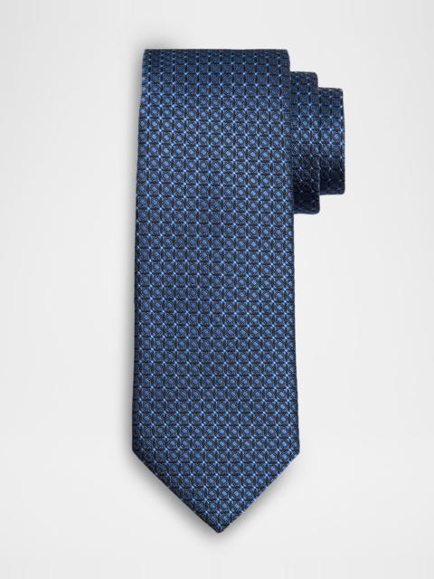 Canali Men's Micro-Box Silk Jacquard Tie