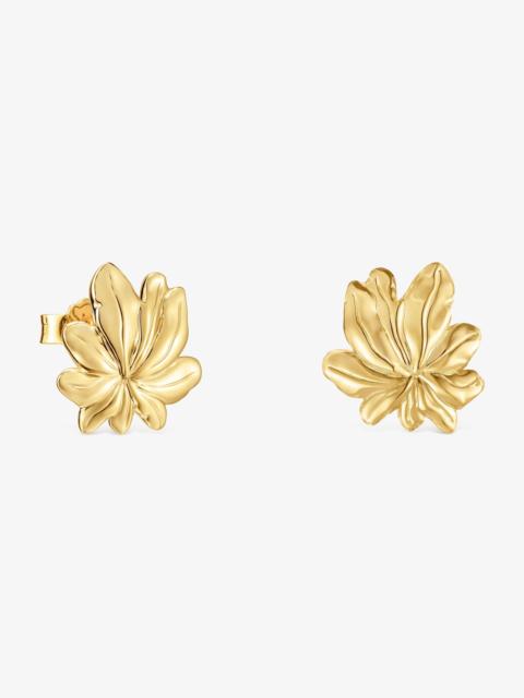TOUS 18K gold vermeil Earrings with motif Yagrumo