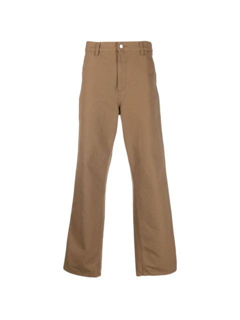straight-leg organic-cotton trousers