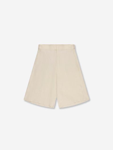 SLOWEAR Wide fit Bermuda shorts in linen
