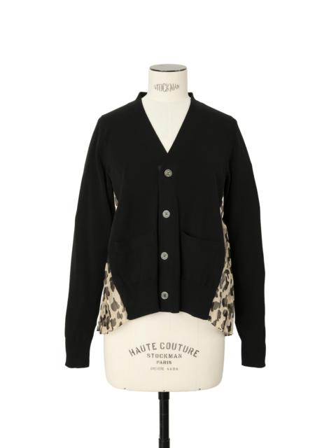 sacai Leopard Print X Knit Cardigan | club21 | REVERSIBLE
