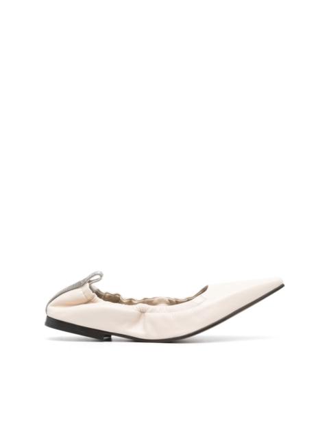 Brunello Cucinelli pointed-toe ballerina shoes