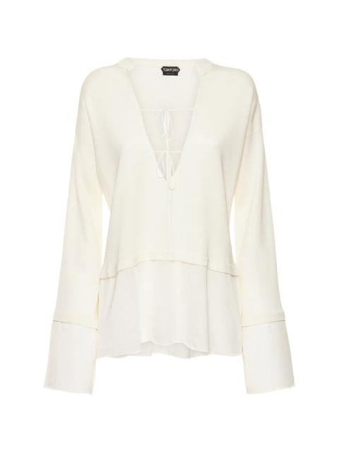 TOM FORD V-neck long-sleeves blouse