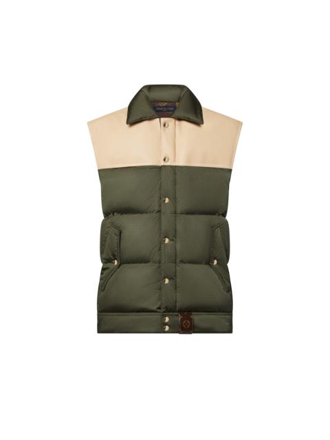 Louis Vuitton Leather Accent Sleeveless Puffer Jacket