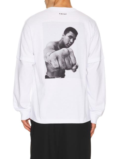 sacai Graphic Long Sleeve T-Shirt