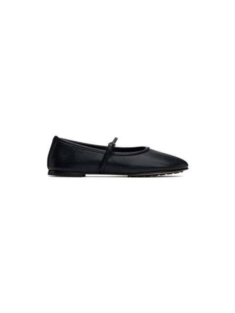 DEAR FRANCES Black Balla Strap Ballerina Flats