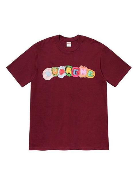 Tシャツ・カットソー Supreme Bite Tee WEEK 17 AW FW 19 2019 Supreme FW19 Week 1 Super Cream Tee Short Sleeve Unisex Red