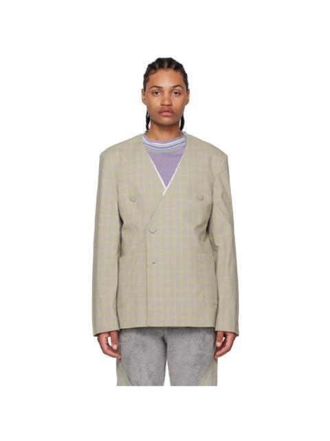 Kiko Kostadinov Gray Orma Reversible Blazer