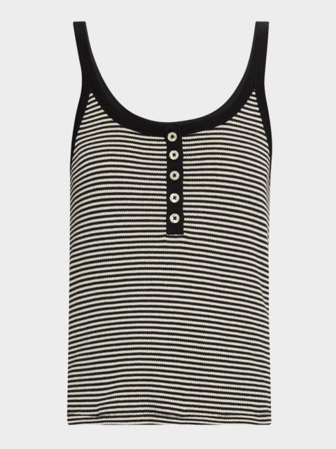 THE GREAT. The Henley Slim Tank Top