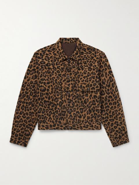 Kapital Leopard-Print Brushed Cotton-Blend Twill Jacket