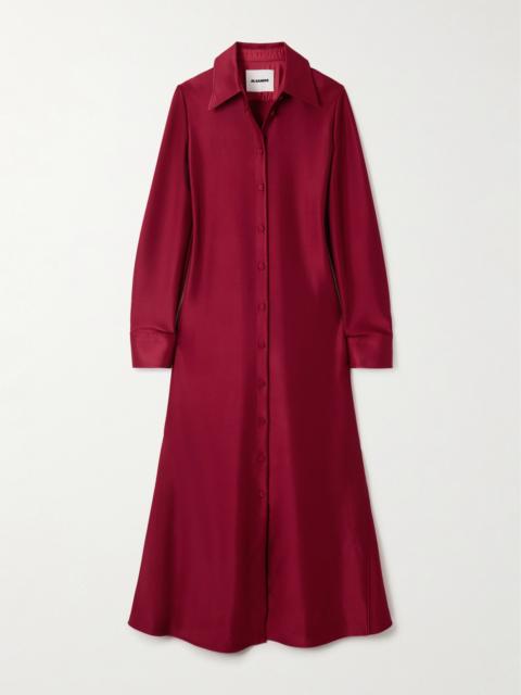 Jil Sander Satin Maxi Shirt Dress