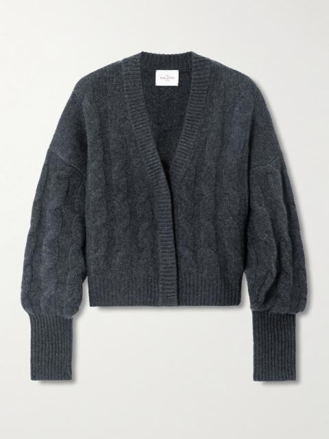 LE KASHA Baulieu Cable-knit Organic Cashmere Cardigan