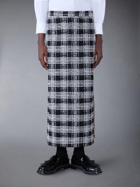Thom Browne Check Chenille Tweed Low Rise Pencil Skirt