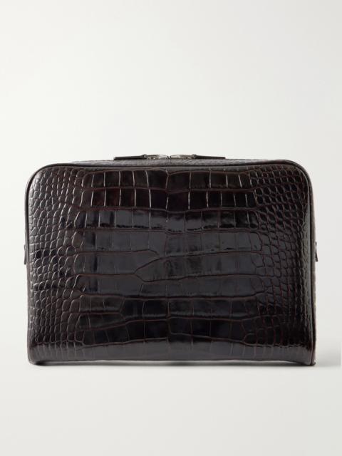 TOM FORD Croc-Effect Leather Pouch