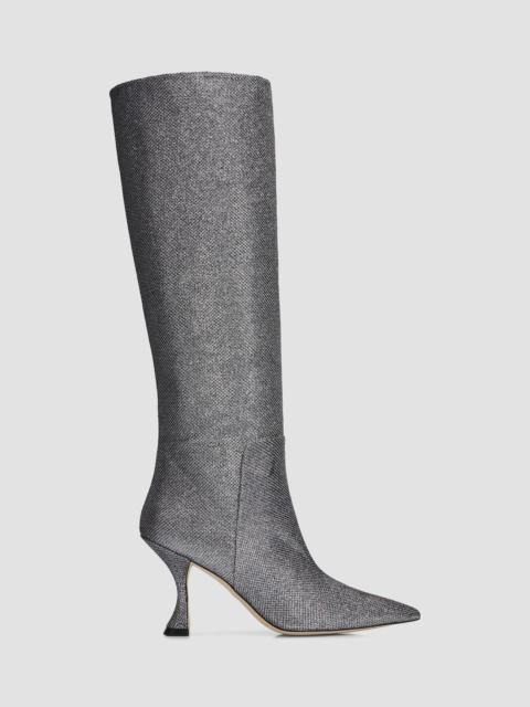 Stuart Weitzman Women's Xcurve 85MM Slouch Boots - Gunmetal
