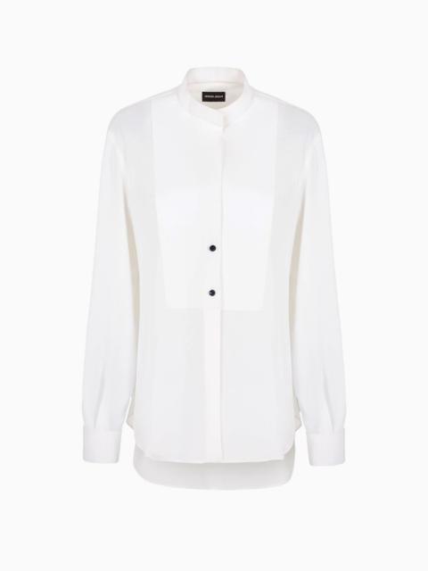 Tuxedo shirt in cotton poplin